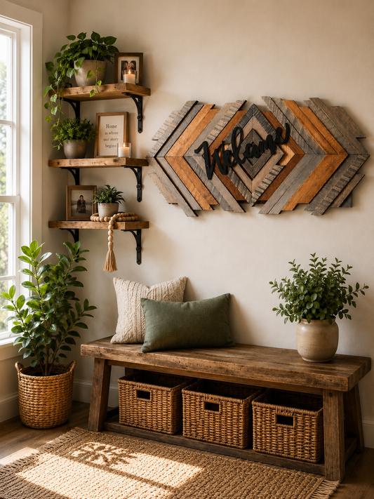 Rustic Welcome Panel