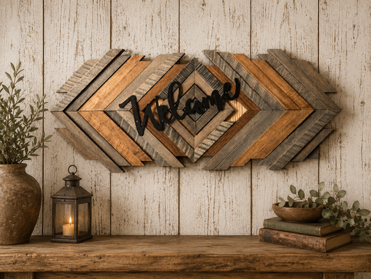 Rustic Welcome Panel