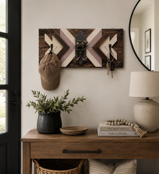 Rustic Horizontal Hook - Butterfly